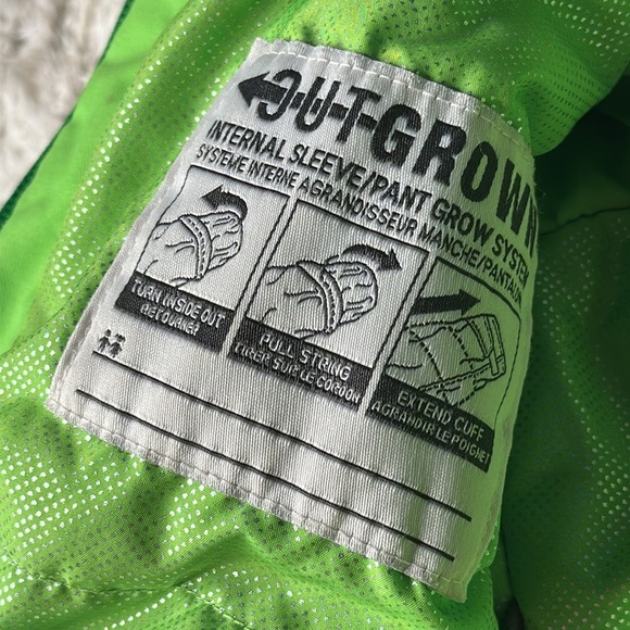 Columbia sportswear size, small youth, winter jacket, lime, green, and gray Omni - Picture 6 of 10